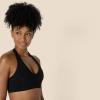 imageAmazon Essentials Womens Active FormFlex Buttery Soft Light Support Halter VNeck Sports BraBlack