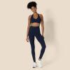imageAmazon Essentials Womens Active FormFlex Buttery Soft Light Support Halter VNeck Sports BraNavy