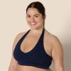 imageAmazon Essentials Womens Active FormFlex Buttery Soft Light Support Halter VNeck Sports BraNavy
