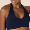 imageAmazon Essentials Womens Active FormFlex Buttery Soft Light Support Halter VNeck Sports BraNavy