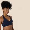 imageAmazon Essentials Womens Active FormFlex Buttery Soft Light Support Halter VNeck Sports BraNavy