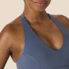 imageAmazon Essentials Womens Active FormFlex Buttery Soft Light Support Halter VNeck Sports BraSlate Grey