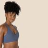 imageAmazon Essentials Womens Active FormFlex Buttery Soft Light Support Halter VNeck Sports BraSlate Grey
