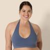 imageAmazon Essentials Womens Active FormFlex Buttery Soft Light Support Halter VNeck Sports BraSlate Grey