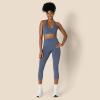 imageAmazon Essentials Womens Active FormFlex Buttery Soft Light Support Halter VNeck Sports BraSlate Grey