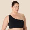 imageAmazon Essentials Womens Active FormFlex Buttery Soft Light Support One Shoulder Strappy Back Sports BraBlack