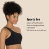 imageAmazon Essentials Womens Active FormFlex Buttery Soft Light Support One Shoulder Strappy Back Sports BraBlack