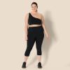 imageAmazon Essentials Womens Active FormFlex Buttery Soft Light Support One Shoulder Strappy Back Sports BraBlack