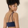 imageAmazon Essentials Womens Active FormFlex Buttery Soft Light Support One Shoulder Strappy Back Sports BraNavy