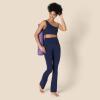 imageAmazon Essentials Womens Active FormFlex Buttery Soft Light Support One Shoulder Strappy Back Sports BraNavy