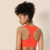 imageAmazon Essentials Womens Active FormFlex Buttery Soft Light Support Square Neck Racerback Sports BraBright Red