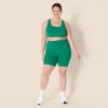 imageAmazon Essentials Womens Active FormFlex Buttery Soft Light Support Square Neck Racerback Sports BraEmerald Green