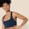 imageAmazon Essentials Womens Active FormFlex Buttery Soft Light Support Square Neck Racerback Sports BraNavy