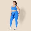 imageAmazon Essentials Womens Active FormFlex Buttery Soft Light Support Square Neck Racerback Sports BraOcean Blue