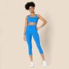 imageAmazon Essentials Womens Active FormFlex Buttery Soft Light Support Square Neck Racerback Sports BraOcean Blue