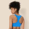 imageAmazon Essentials Womens Active FormFlex Buttery Soft Light Support Square Neck Racerback Sports BraOcean Blue