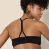 imageAmazon Essentials Womens Active FormFlex Buttery Soft Light Support YBack Thin Strap Yoga Sports BraBlack