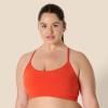 imageAmazon Essentials Womens Active FormFlex Buttery Soft Light Support YBack Thin Strap Yoga Sports BraBright Red