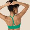 imageAmazon Essentials Womens Active FormFlex Buttery Soft Light Support YBack Thin Strap Yoga Sports BraEmerald Green