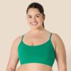 imageAmazon Essentials Womens Active FormFlex Buttery Soft Light Support YBack Thin Strap Yoga Sports BraEmerald Green