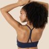 imageAmazon Essentials Womens Active FormFlex Buttery Soft Light Support YBack Thin Strap Yoga Sports BraNavy