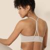 imageAmazon Essentials Womens Active FormFlex Buttery Soft Light Support YBack Thin Strap Yoga Sports BraTaupe
