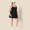 imageAmazon Essentials Womens Active FormFlex Buttery Soft Tank Tennis Dress with Builtin Bodysuit Bra ampamp ShortsBlack