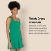imageAmazon Essentials Womens Active FormFlex Buttery Soft Tank Tennis Dress with Builtin Bodysuit Bra ampamp ShortsEmerald Green