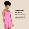 imageAmazon Essentials Womens Active FormFlex Buttery Soft Tank Tennis Dress with Builtin Bodysuit Bra ampamp ShortsFlamingo Pink
