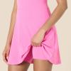 imageAmazon Essentials Womens Active FormFlex Buttery Soft Tank Tennis Dress with Builtin Bodysuit Bra ampamp ShortsFlamingo Pink