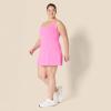 imageAmazon Essentials Womens Active FormFlex Buttery Soft Tank Tennis Dress with Builtin Bodysuit Bra ampamp ShortsFlamingo Pink