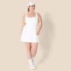 imageAmazon Essentials Womens Active FormFlex Buttery Soft Tank Tennis Dress with Builtin Bodysuit Bra ampamp ShortsWhite