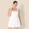 imageAmazon Essentials Womens Active FormFlex Buttery Soft Tank Tennis Dress with Builtin Bodysuit Bra ampamp ShortsWhite