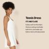 imageAmazon Essentials Womens Active FormFlex Buttery Soft Tank Tennis Dress with Builtin Bodysuit Bra ampamp ShortsWhite