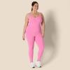 imageAmazon Essentials Womens Active Formflex Buttery Soft One Piece Full Length Leggings Jumpsuit with BuiltIn BraPink