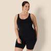 imageAmazon Essentials Womens Active Formflex Buttery Soft One Piece Shorts Romper Jumpsuit with BuiltIn BraBlack