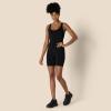 imageAmazon Essentials Womens Active Formflex Buttery Soft One Piece Shorts Romper Jumpsuit with BuiltIn BraBlack