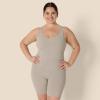 imageAmazon Essentials Womens Active Formflex Buttery Soft One Piece Shorts Romper Jumpsuit with BuiltIn BraTaupe