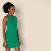 imageAmazon Essentials Womens Active Formflex Buttery Soft Polo Tennis Dress with Builtin Bra ampamp ShortsEmerald Green