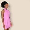 imageAmazon Essentials Womens Active Formflex Buttery Soft Polo Tennis Dress with Builtin Bra ampamp ShortsPink