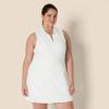 imageAmazon Essentials Womens Active Formflex Buttery Soft Polo Tennis Dress with Builtin Bra ampamp ShortsWhite