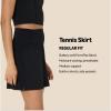 imageAmazon Essentials Womens Active Formflex Buttery Soft Tennis Skirt with Builtin Shorts with PocketsBlack