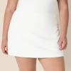 imageAmazon Essentials Womens Active Formflex Buttery Soft Tennis Skirt with Builtin Shorts with PocketsWhite