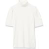 imageAmazon Essentials Womens Cotton Modal Draped Puff Sleeve TurtleneckIvory
