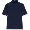 imageAmazon Essentials Womens Cotton Modal Draped Puff Sleeve TurtleneckNavy