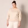imageAmazon Essentials Womens French Terry Fleece Crewneck Sweatshirt with Sleeve DetailBeige