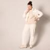 imageAmazon Essentials Womens French Terry Fleece Crewneck Sweatshirt with Sleeve DetailBeige