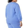 imageAmazon Essentials Womens French Terry Fleece Crewneck Sweatshirt with Sleeve DetailBlue