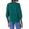 imageAmazon Essentials Womens French Terry Fleece Crewneck Sweatshirt with Sleeve DetailDark Green
