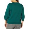imageAmazon Essentials Womens French Terry Fleece Crewneck Sweatshirt with Sleeve DetailDark Green